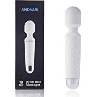 Andvari - Masajeador inal&aacute;mbrico para todo el cuerpo&nbsp;&ndash;&nbsp;18&nbsp;modos de vibraci&oacute;n&nbsp;&ndash;&nbsp;Recargable, port&aacute;til