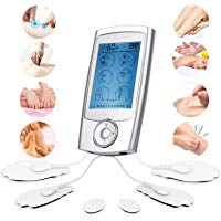 Tens/EMS Masajeador Electroestimulador con 16 Modos y 6 Electrodos para Masaje, para Aliviar del Dolor (Espalda, Cuello, Hombros, Piernas)
