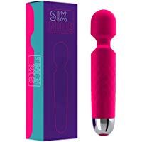 Masajeador El&eacute;ctrica Recargable Magic Wand Massager - Con 20 patrones de vibraci&oacute;n y 8 velocidades - Carga por USB - de Six Nine (Rosado)