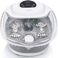 MaxKare Foot para Spa/ba&ntilde;o con burbujas y calor para su relajaci&oacute;n y rejuvenecimiento (Gris)