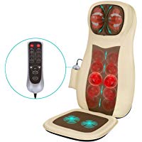 Naipo Coj&iacute;n de Masaje Respaldo Masajeador Espalda Shiatsu El&eacute;ctrico Masaje Espalda Asiento de Cuello, Espalda y Caderas, Calor Infrarrojos, Intensidad Regulable en Casa, Oficina o Coche