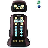 ZEROVIDA Respaldo Masaje Shiatsu Masajeador Espalda Electrico 5D Asiento Masaje Respaldo de Masaje para Relajar Cuello Espalda, Funci&oacute;n de Calor Infrarrojos, Vibraci&oacute;n Multimodal Ajustable
