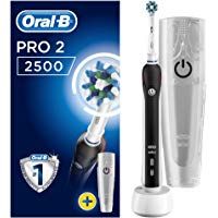 Oral-B PRO 2&nbsp;2500 CrossAction - Pack con un cepillo de dientes el&eacute;ctrico recargable, un cabezal de recambio y un estuche de viaje