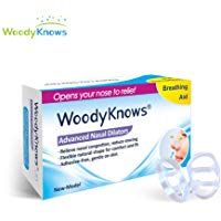 WoodyKnows (Paquete de 3) Dilatadores Nasales Antirronquidos Dilatadores Nasales Esparcidores Nasales Dispositivo Antirronquidos Alivio de la Congesti&oacute;n Nasal Sin Adhesivo Suave para la Piel(Medium)