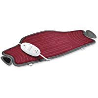 Beurer HK 55 - Almohadilla electr&oacute;nica cervical/lumbar, 59 x 30 cm, lavable, color rojo