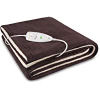 Medisana HDW Manta el&eacute;ctrica 120W tejido Oeko Tex, 4 niveles de temp.,sistema sobrecalentamiento,desconexi&oacute;n autom&aacute;tica 180 min.,lavable 30&ordm;C,tama&ntilde;o 180x130 cm,color marron/beige