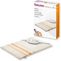 Beurer HK 25 - Almohadilla electr&oacute;nica, 40 x 30 cm, lavable, color blanco y naranja