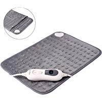 Lasilia Almohadillas El&eacute;ctricas 100W, 3 niveles de temperatura, apagado autom&aacute;tico en 90 minutos, funda lavable, display iluminado, calientamiento rapido Alivio Muscular para Cuello, Hombro 40x30cm
