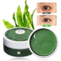 Charmss M&aacute;scara para los ojos, M&aacute;scara para ojos de col&aacute;geno, M&aacute;scaras antiarrugas para los ojos, Oro Almohadillas para los ojos Anti-envejecimiento, Reduce las bolsas bajo los ojos.(60Pcs) (verde)