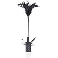 BESTOYARD Juguete Nalgadas L&aacute;tigo Pluma para Hombres Mujeres (Negro)