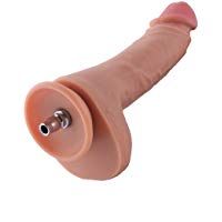 Consolador de silicona pura de dos capas para Hismith Premium Sex Machine, Imitaci&oacute;n Real Dong Penis (21 cm de largo &Oslash; 4.5 cm de piel)