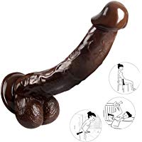 Un Consolador, 27cm Consoladores de Doble Capa de Silicona sexuales Consoladores Grandes - Dildo Realista anales Pene Cock Dong con Potentes Ventosas para Mujer y Hombre
