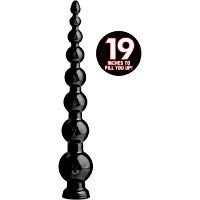 Hosed Consolador Anal de Serpiente Anal con Cuentas Graduadas, 19 Pulgadas - 282 gr