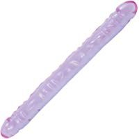 Crystal Jellies Double Dong 18" Dildo Realista Doble Color Purpura - 820 gr