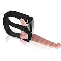 Strap On, doble pene con correa con consolador vaginal y anal, juguetes sexuales para parejas y lesbianas