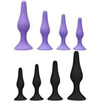 Padgene Anal Plug Set, Butt Plug Kit Anal Pleasurable Sex Toy para Beginner Starter (Negro)