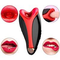 Urnight Vibrador masajeador en forma de leng&uuml;eta Le brinda placer extremo con un verdadero placer de lamerse.