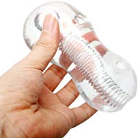 Masturbador masculino de TPE suave y transparente, para adultos.