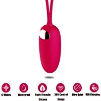 Masajeador para Mujeres con Control Remoto de 30 Pies,Silicona Impermeables de Bolas Chinas Kegel para Principiantes y Avanzadas, USB Recargable Ben Wa Balls