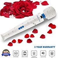 Magic Wand Massager, James Love Silicona Masajeador El&eacute;ctrico con 20 Intensivo vibraci&oacute;ns 8 Velocidad para todo el Cuerpo Hombros Pierna Espalda,para Mujer, Carga de USB (Blanco)
