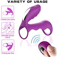 Vibradores de anillo de martillo para hombres Vibraci&oacute;n de silicona, Anillo de placer de vibrador, Estimular el punto G, Masajeador de pene, Juguetes sexuales para hombres, Esposa y pareja