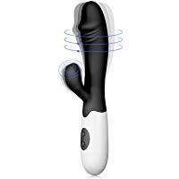 Philotoys Vibraci&oacute;n Dual Masajeador Impermeable de Manos de Silicona de 30 Frecuencias (Negro)