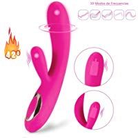 Allovers Mujer Masajeador Vibrante Conejito Silicona El&eacute;ctrico Calefacci&oacute;n 7 Modos
