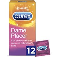 Durex Preservativos Dame Placer con Puntos y Estr&iacute;as - Total 12 Condones