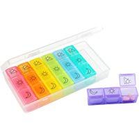 NEWSTYLE Pastillero Semanal 3 Tomas,Medicina Organizador de Pastillas con 21 Compartimentos Caja de Almacenamiento para Guardar Vitaminas Diarias,Suplementos y Medicaci&oacute;n