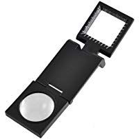 TOOGOO(R) Lupa 30X Plegable Metal Negro