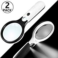 Lupa con Luz LED de Alta Potencia, Yosemy Lupas de Gran Aumento Iluminada Electronica Joyero Relojero Estetica,Grande sin Distorsi&oacute;n - Lente de Aumento Iluminada con Lente de Cristal