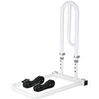 GAH-Alberts 140496 - Asidero para levantarse de la cama (de altura regulable, tubo de acero recubierto, 31 x 55 cm), color blanco