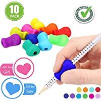 Corrector de escritura para ni&ntilde;os. Pencil grip para corregir la postura y el agarre del l&aacute;piz. Soporte y agarrador ergon&oacute;mico para escribir correctamente 10 piezas