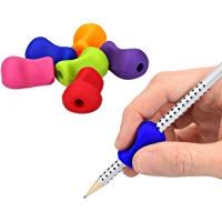 kwmobile Agarradores ergon&oacute;micos para l&aacute;pices - 6x Empu&ntilde;aduras de silicona para correcci&oacute;n de escritura - Soportes de l&aacute;piz en div. colores