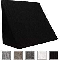 XL Almohada de cu&ntilde;a para sala de estar y dormitorio, coj&iacute;n de lectura, almohada de relajaci&oacute;n, respaldo flexible, cojines de embarazo, almohadas de lactancia//para tumbarse y sentarse (negro)