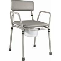 Aidapt Essex - Silla con inodoro (altura regulable, sin montar)