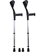 Pack de 2 Muletas Regulable de Aluminio con Conteras de Repuesto