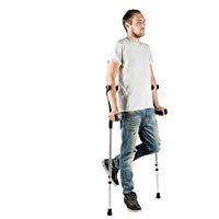 PEPE-MULETAS, Pack de 2 muletas para adulto, Muletas regulables de aluminio, Color negro