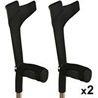 KMINA - Muletas KMINA COMFORT BASIC, Muletas adulto regulables acolchadas, Muletas regulables de aluminio con empu&ntilde;aduras acolchadas, Pack de 2 muletas