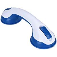 YoungRich Manijas de Ba&ntilde;o Ducha de Succi&oacute;n Mango de Soporte con Fuerte Lech&oacute;n Asidero de Agarre de Mano Mango de Ba&ntilde;o para Mantener el Equilibrio de la Ducha 28 x 9 x 7 cm Blanco + Azul