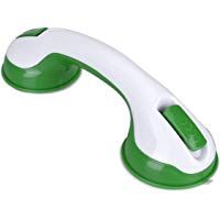 YoungRich Manijas de Ba&ntilde;o Ducha de Succi&oacute;n Mango de Soporte con Fuerte Lech&oacute;n Asidero de Agarre de Mano Mango de Ba&ntilde;o para Mantener el Equilibrio de la Ducha 28 x 9 x 7 cm Blanco + Verde