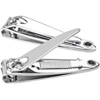 Newin Star 2 piezas de corte del metal U&ntilde;a Clippers de u&ntilde;as Nail Clippers Cortadores tono de plata de la u&ntilde;a y u&ntilde;a del dedo del Cuidado para Salud