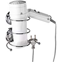 Wenko Milazzo Super-Loc 16970100 - Soporte de pared para secador de pelo (15 x 11 x 11 cm), cromado, sin tornillos