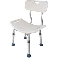 Mobiclinic QA-00357/12 Silla de ducha/ba&ntilde;o kd de altura regulable con respaldo modelo costa