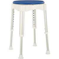 LOMOS Taburete de ba&ntilde;o & ducha con superficie de asiento giratoria, funci&oacute;n de parada y SoftPad (acolchado suave)