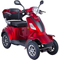 Scooter Electrico Minusvalido Moto Para Personas Mayores Veh&iacute;culo De Movilidad | Scooter Electrico Adulto 4 Ruedas 1000W 25km/h ROJO