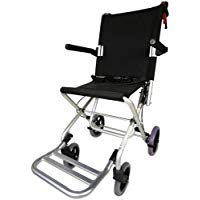 Mobiclinic Silla de Ruedas para tr&aacute;nsito de Aluminio Ultraligera y Plegable | Reposabrazos y reposapi&eacute;s abatibles | Asiento y Respaldo ergon&oacute;micos | Modelo Neptuno