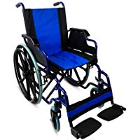 Silla de ruedas plegable | autopropulsable | reposabrazos abatibles | azul | Ancho 43 y 46 cm | Giralda | Mobiclinic