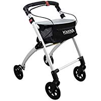 KMINA - Andador KMINA PRO Negro, Andador para adultos, Andador para mayores de aluminio, Andador para ancianos plegable con 4 ruedas