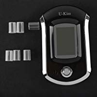 U-Kiss port&aacute;til probador de alcohol con pantalla LCD de detecci&oacute;n digital de alcohol alcohol analizador de alcohol&iacute;metro coche de seguridad de conducci&oacute;n - Negro